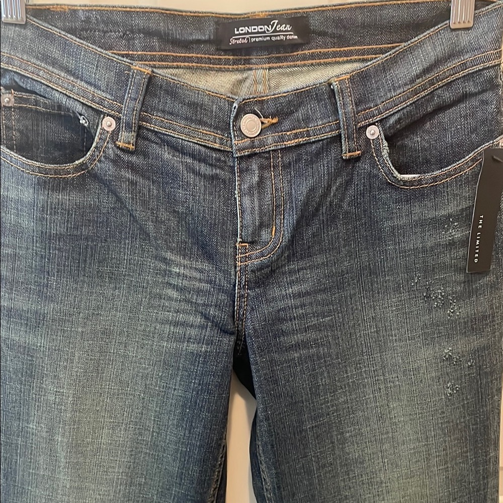 NWT The Limited London Jean blue denim distressed jeans